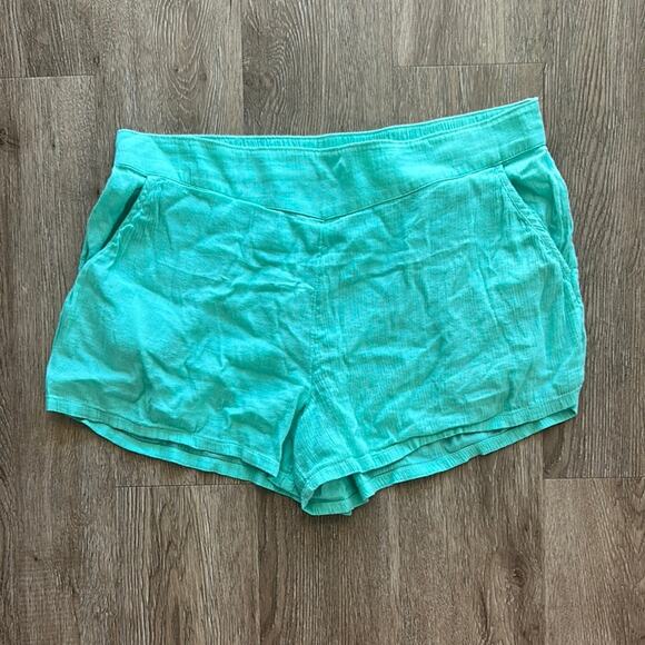 Aerie Pull On Shorts Mint Size Large Light Weight Mid Rise - Picture 1 of 4